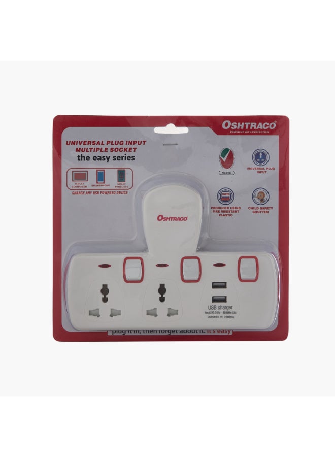 Home Box Oshtraco 2-Way Switch T-Socket with 2 USB-A Ports - Image 5